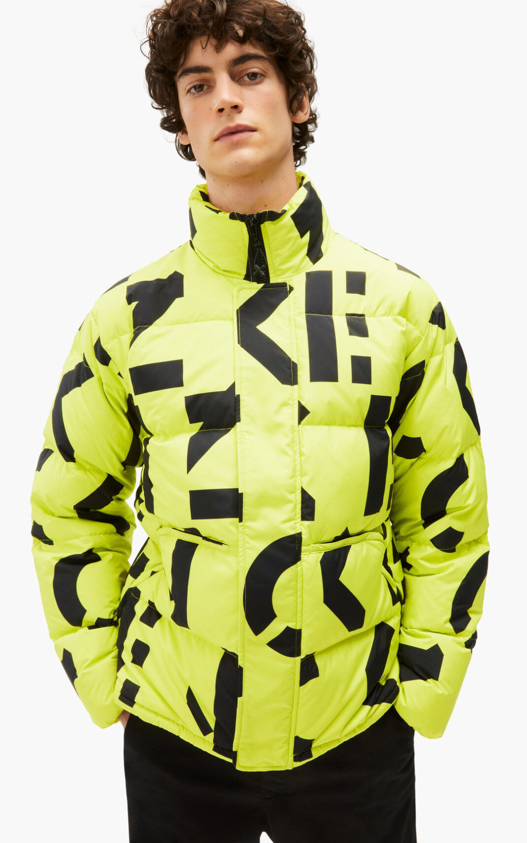 Doudoune Kenzo Sport monogram Homme Vert Clair | SRCV-95740